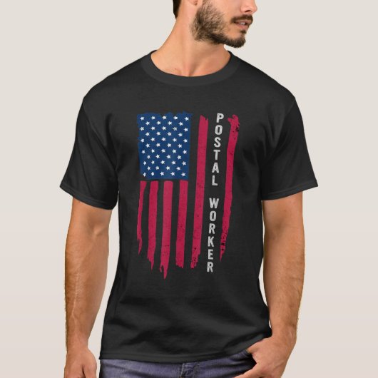 T-shirt Fier Postal Worker Postmaster Us Post Service Mem (Devant)