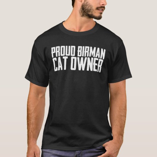 T-shirt Fier propriétaire de chat birman (Devant)