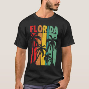 T-shirt Fier Retro Floride Vintage Palm Tree femmes Hommes