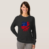 T-shirt Fier Samoan Shirts arraché Samoa Drapeau (Devant entier)