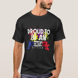 T-shirt Fier secrétaire citoyen travailleur professionnel