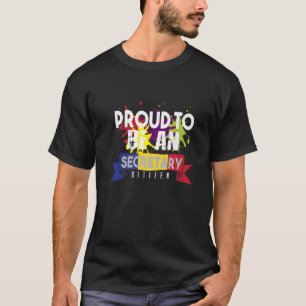 T-shirt Fier secrétaire citoyen travailleur professionnel