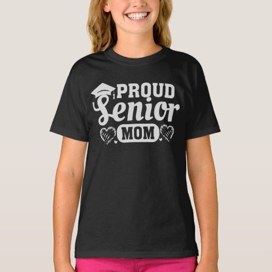 T-shirt Fier Senior Mom Graduation Day (Devant)