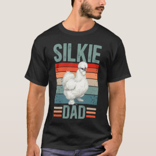 T-shirt Fier Silkie Coq Papa Silkie Coq Amoureux Long