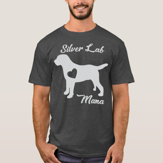 T-shirt Fier Silver Lab Mama Maman Labrador Retriever Pour (Devant)