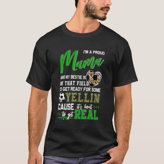 T-shirt Fier Soccer Mama Soccer Famille 2 (Devant)