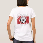 T-shirt Fier Soccer Maman en rouge avec le nom "D" (Dos)