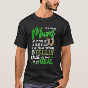 T-shirt Fier soccer maman soccer famille jumeler