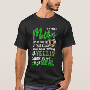 T-shirt Fier Soccer Mère Soccer Famille Correspondance
