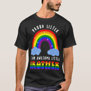T-shirt Fier Soeur Awesome Petit Frère Gay pride