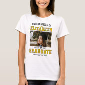 T-shirt Fier Soeur Classe de 2025 Graduate Parent Custom (Devant)