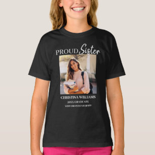 T-shirt Fier Soeur de 2025 Diplômé Photo personnalisée