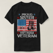 T-shirt Fier Soeur Du Vietnam Vétéran Patriotique États-Un (Design devant)