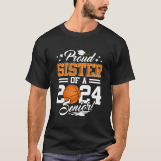 T-shirt Fier Soeur D'Un Diplômé De Basket-Ball 2024