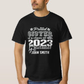 T-shirt Fier SOEUR d'une classe de 2023 Graduate Moderne (Devant)