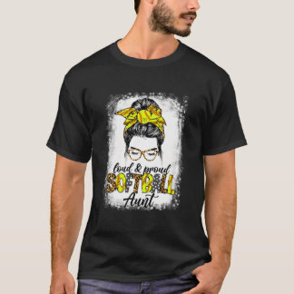 T-shirt Fier Soft Tante Messy Bun Leopard Fête Des Mères