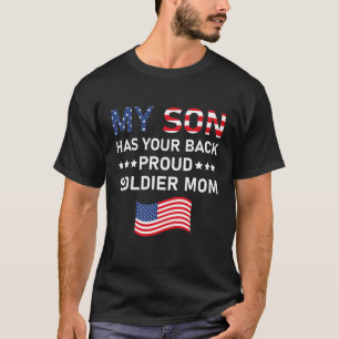 T-shirt Fier Soldat Maman Mon Fils A Ton Fils Retour USA A