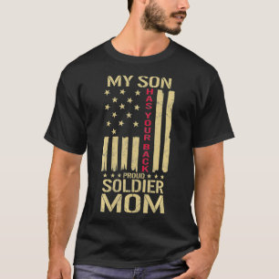 T-shirt Fier Soldat Maman Mon Fils A Ton Fils Retour USA A
