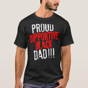 T-shirt Fier soutien à la Fête des pères de papa noir