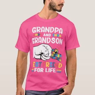 T-shirt Fier soutien Autisme Grand-père et petit-fils Auti