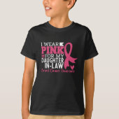 T-shirt Fier Soutien familial Cancer du sein de la belle-f (Devant)