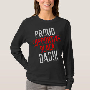 T-shirt Fier soutien papa noir Fête des pères 1