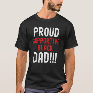 T-shirt Fier Soutien Père Noir Aimant Sport Parent Pop