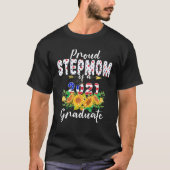 T-shirt Fier Stepmaman D'Une Classe De 2021 Graduate Améri (Devant)