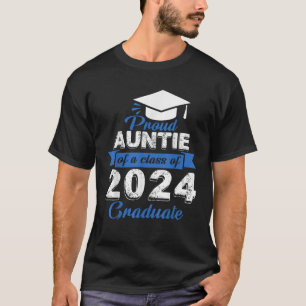 T-shirt Fier Tante Classe de 2024 collage de l'école supér