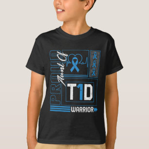 T-shirt Fier Tante De T1D Guerrier Des Lauréats Du Diabète
