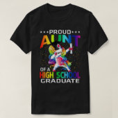 T-shirt Fier Tante D'Un Lycée Diplômé Unicorn (Design devant)