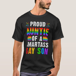 T-shirt Fier Tante D'Un Smartass Gay Son Lgbt Ally Gay P