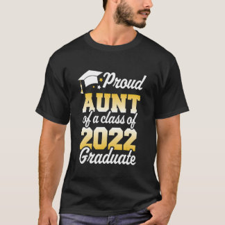T-shirt Fier Tante D'Une Classe De 2022 Diplômé Senior 22