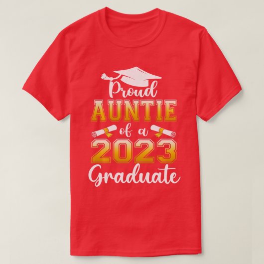 T-shirt Fier Tante D'Une Classe De 2023 Graduate Shirt Sen (Design devant)