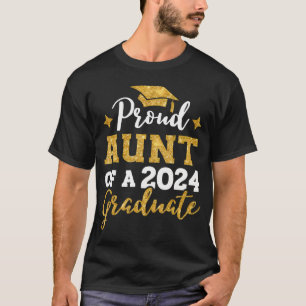 T-shirt Fier Tante D'Une Classe De Diplômé De 2024