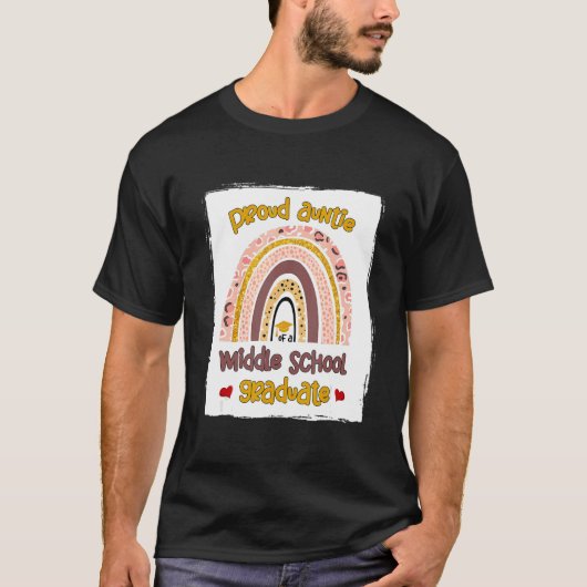 T-shirt Fier Tante D'Une École Secondaire Diplômée (Devant)