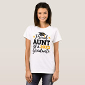 T-shirt Fier Tante d'une mannequin d'or noir diplômée 2022 (Devant entier)