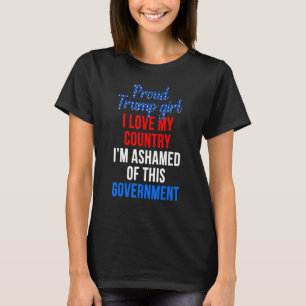 T-shirt Fier Tru Mp Girl Love Mon Pays Honte De Cela