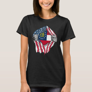 T-shirt Fier Usa Accueil Pays Patriotique Accueil État Dra