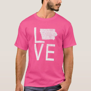 T-shirt Fier Usa Fan State Iowa Love Map Iowa 1