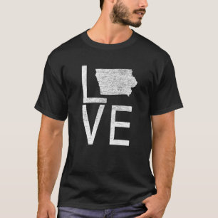 T-shirt Fier Usa Fan State Iowa Love Map Iowa 1