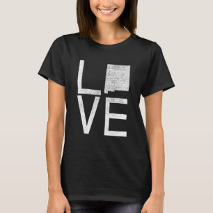 T-shirt Fier Usa Fan State Nouveau Mexique Love Map Nouvea