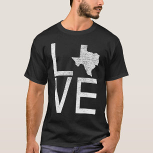 T-shirt Fier Usa Fan State Texas Love Map Texas