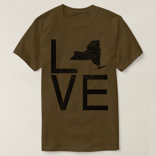 T-shirt Fier USA Fan StateNew York LOVE Map New York (Design devant)