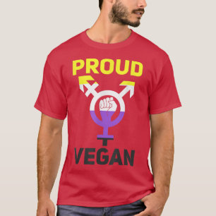 T-shirt Fier Vegan Queer Trans Gay Lesbian Vegans Veganis