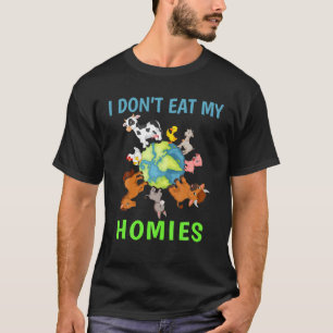 T-shirt Fier végétarien Je ne mange pas mes Cool Vegan