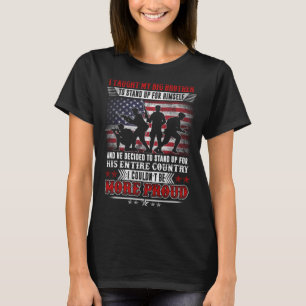 T-shirt Fier vétérinaire militaire J'ai appris à mon grand