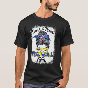 T-shirt Fier Volleyball Féroce Et Forte Fille Messy Bun Bl