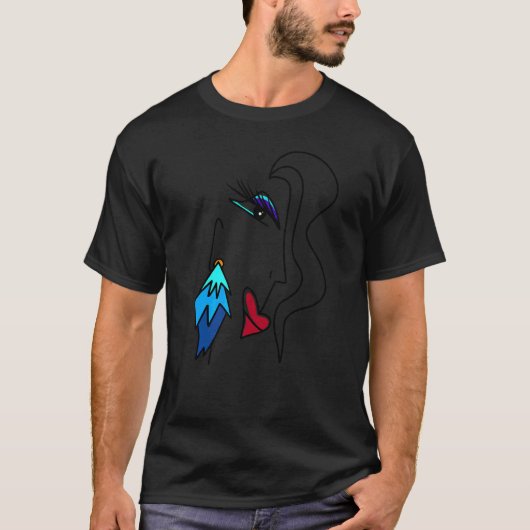 T-shirt Fierce Abstrait Face Artwork 2 (Devant)