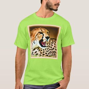 T-shirt "Fierce and Fiery Cheetah Design". Commandez dès m